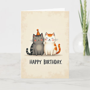 Party Cat Illustration Card