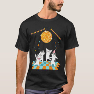Party Cats Dancing Under Disco Ball T-Shirt