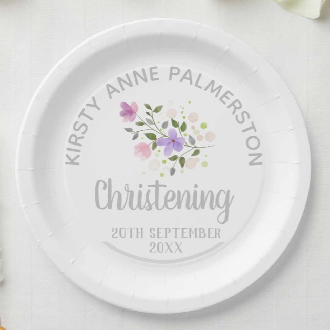 Party Celebration for a Christening Paper Plates (Creator Uploaded)