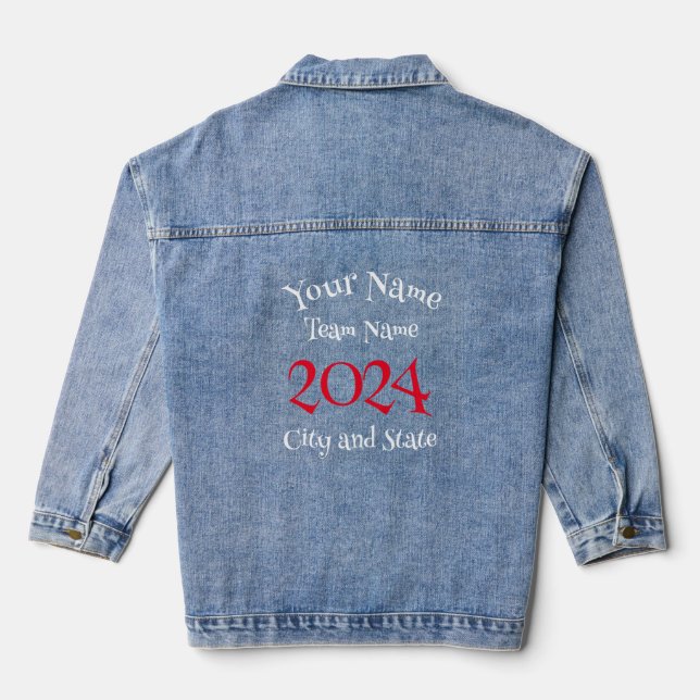 Party Celebration Holiday Dinner Festival 2024 Denim Jacket (Back)