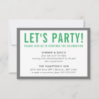 PARTY CELEBRATION INFO modern bold boy grey green
