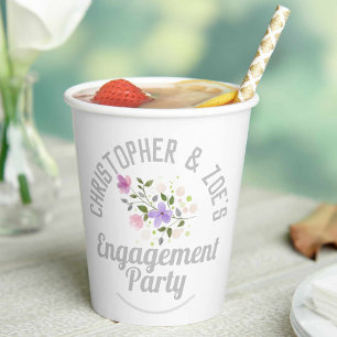 Party Celebration of an Engagement Paper Cups