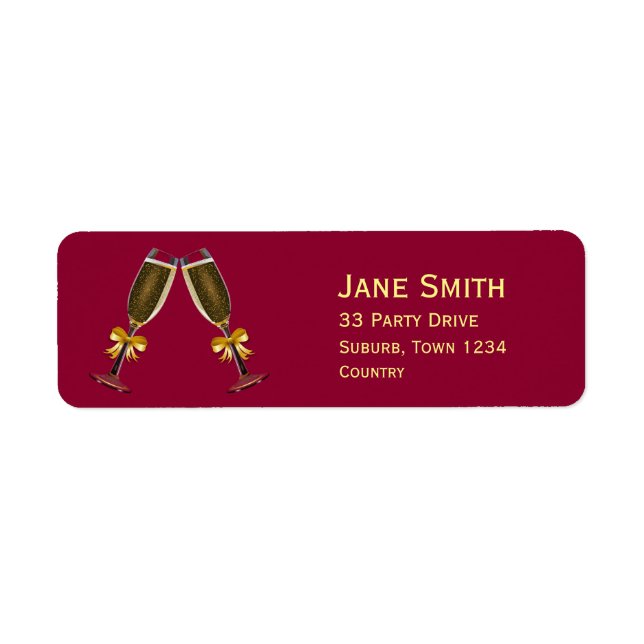 Party champagne glasses modern trendy (Front)