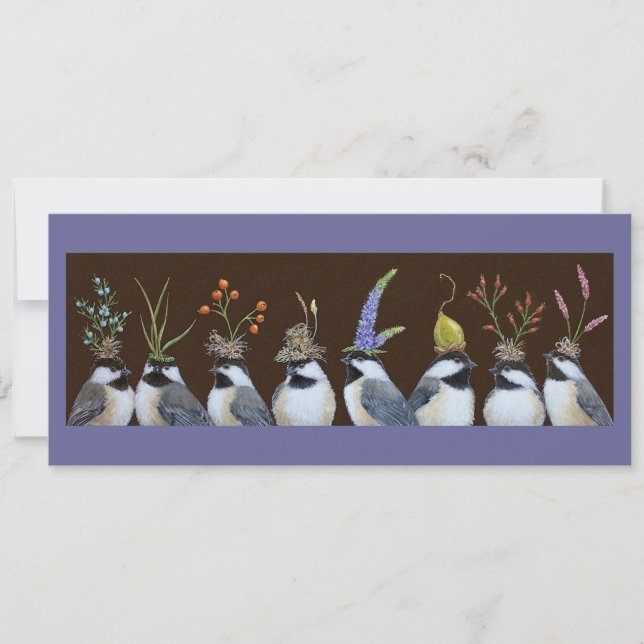 Party Chickadees flat card (Front)