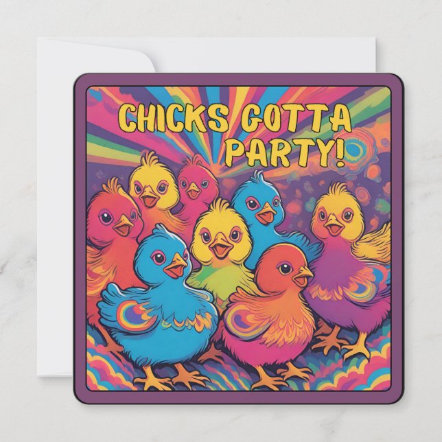 Party Chicks Invitation (Front)