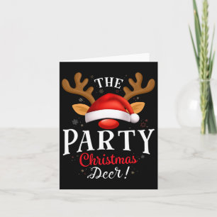 Party Christmas Deer Pjs Xmas Family Matching  Card