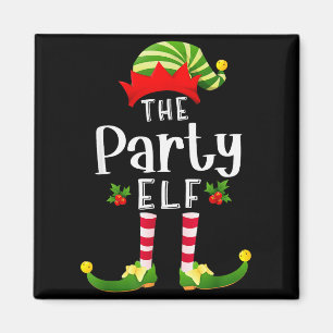 Party Christmas Elf Matching Pajama X-mas Party Magnet