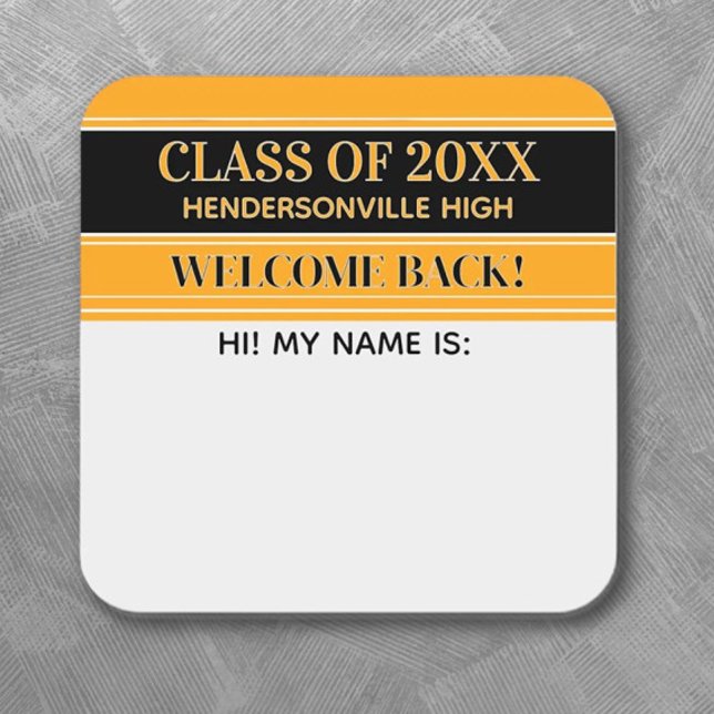 Party! Class Reunion Welcome back Name tag sticker (Creator Uploaded)