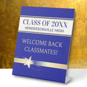Party! Class Reunion Welcome back Pedestal Sign