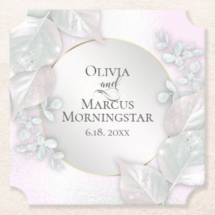 Party Coasters Wispy Pink Shimmer