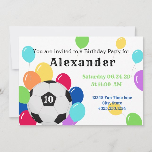 Party Colourful Balloon Soccer Ball Sports Birthda (Front)