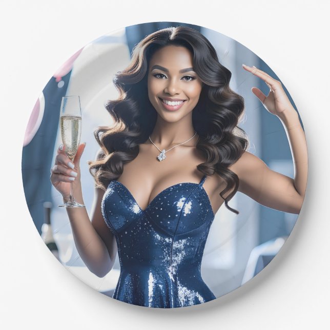 Party Congratulations Paper Plate (Front)