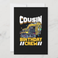 Party Construction Digger Cousin Birthday Crew