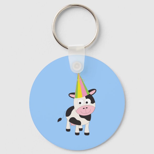 Party Cow Key Ring (Front)