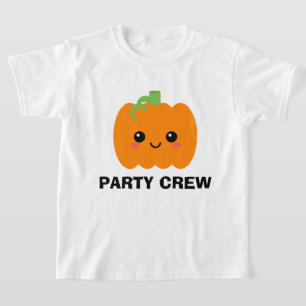 Party Crew Kids Pumpkin T-shirt, Halloween Crew T-Shirt