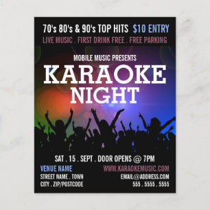Party Crowd, Karaoke Event Advertising Flyer