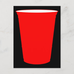 party cup invitation postcard