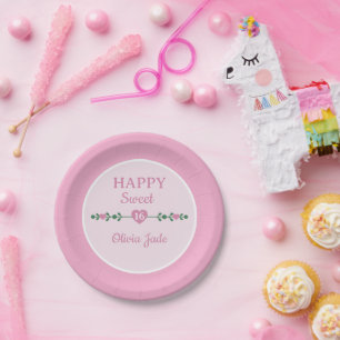 Party! Custom Sweet 16 Birthday Paper Plate