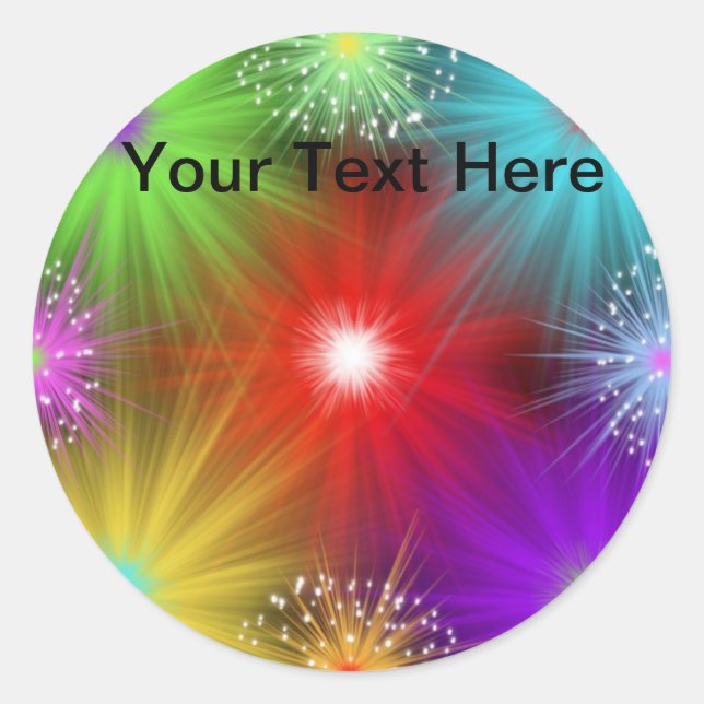 Party Design Classic Round Sticker (Front)