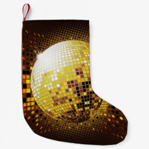 Party Disco: Vintage Glowing Lights. Small Christmas Stocking
