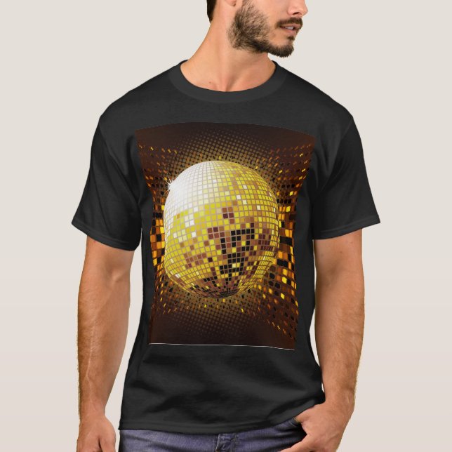 Party Disco: Vintage Glowing Lights. T-Shirt (Front)