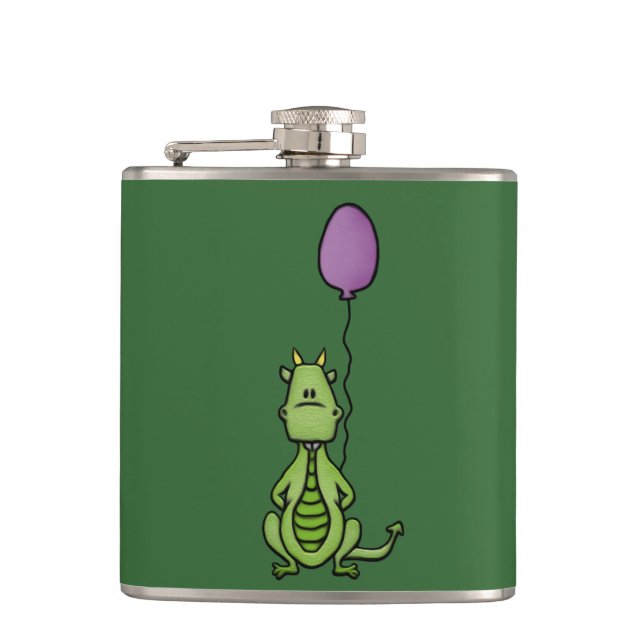 Party Dragon Hip Flask (Front)