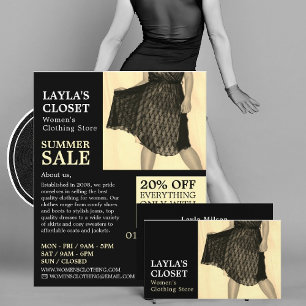 Party Dress, Women's Clothing Store Advertising Flyer