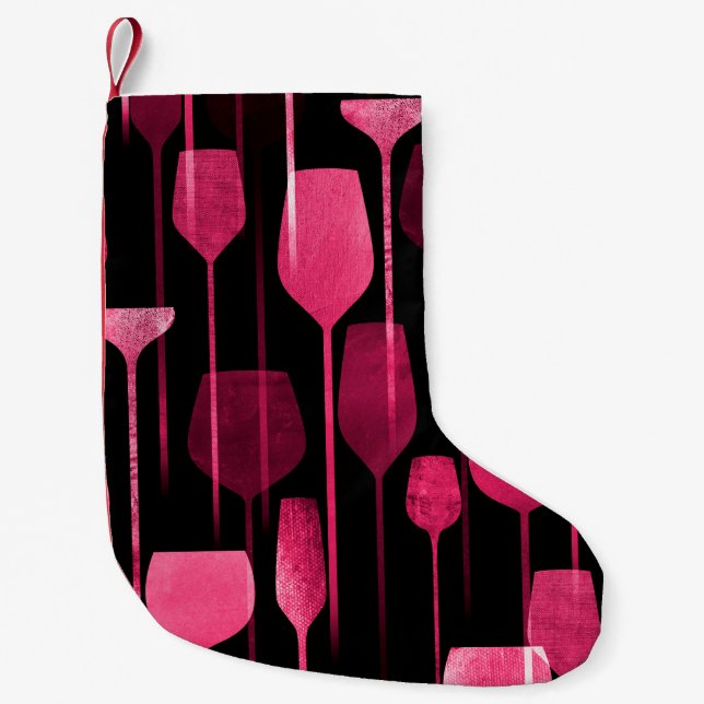 Party drinks seamless pattern small christmas stocking (Front)