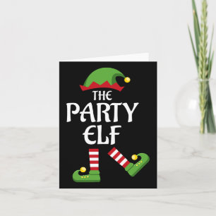 Party Elf Family Matching Group Christmas Dancing Card