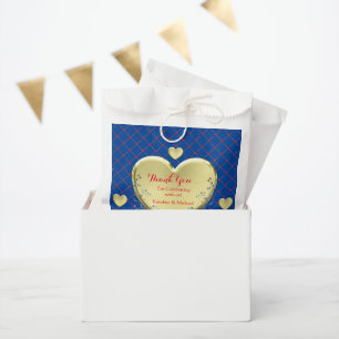 Party Event Blue Wedding Hearts Favour Bags