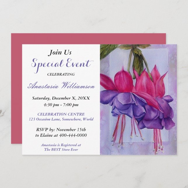 PARTY EVENT INVITE (Front/Back)