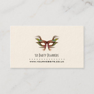 Party/Event Planner Business Card (Mask Motif)