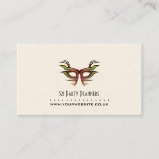 Party/Event Planner Business Card (Mask Motif)