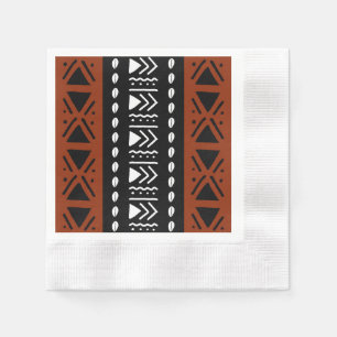 Party Favour African Bogolan Design Paper Napkins