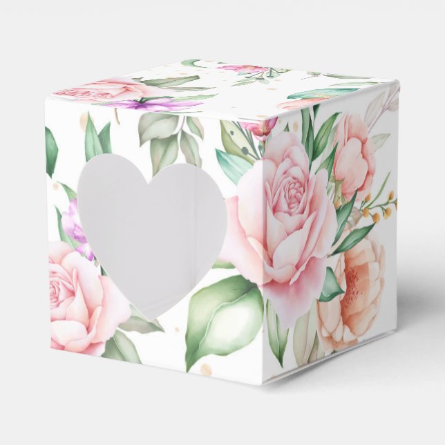 Party Favour Box-Floral Print Favour Box (Front Side)