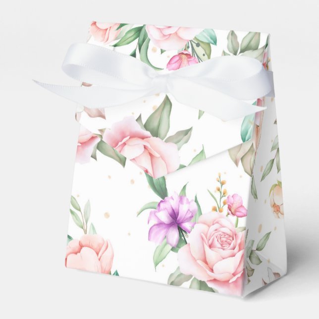 Party Favour Box-Floral Print Favour Box (Front Side)