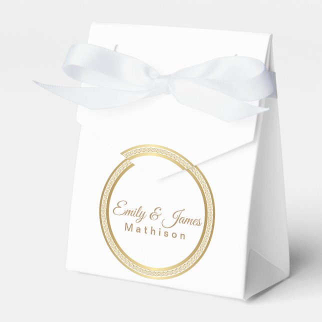 Party Favour Box-Gold Eternal Circle Box (Front Side)