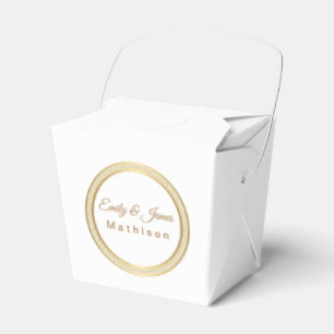 Party Favour Box-Gold Eternal Circle Favour Box