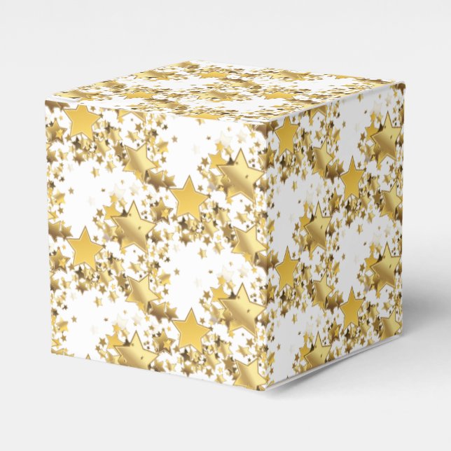 Party Favour Box-Gold Stars Box (Front Side)