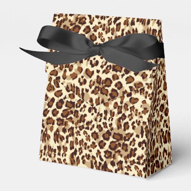 Party Favour Box-Leopard Print Favour Box (Front Side)