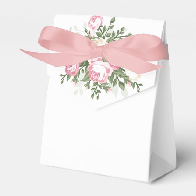 Party Favour Box-Vintage Roses Box (Front Side)