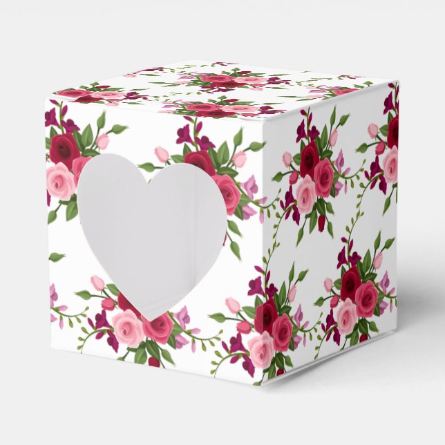 Party Favour Box-Vintage Roses Box (Front Side)