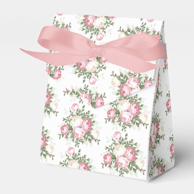 Party Favour Box-Vintage Roses Box (Front Side)