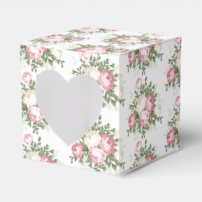 Party Favour Box-Vintage Roses Favour Box (Front Side)