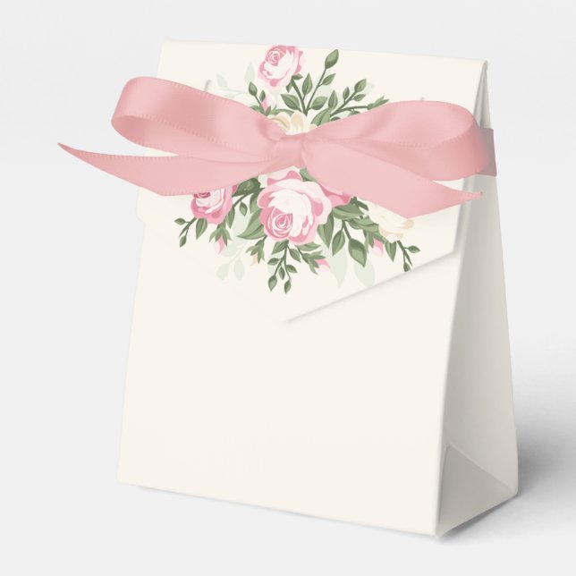 Party Favour Box-Vintage Roses Favour Box (Front Side)