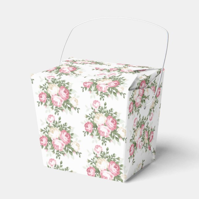 Party Favour Box-Vintage Roses Favour Box (Front Side)