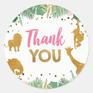 Party Favour Tags Safari Jungle Wild Thank you