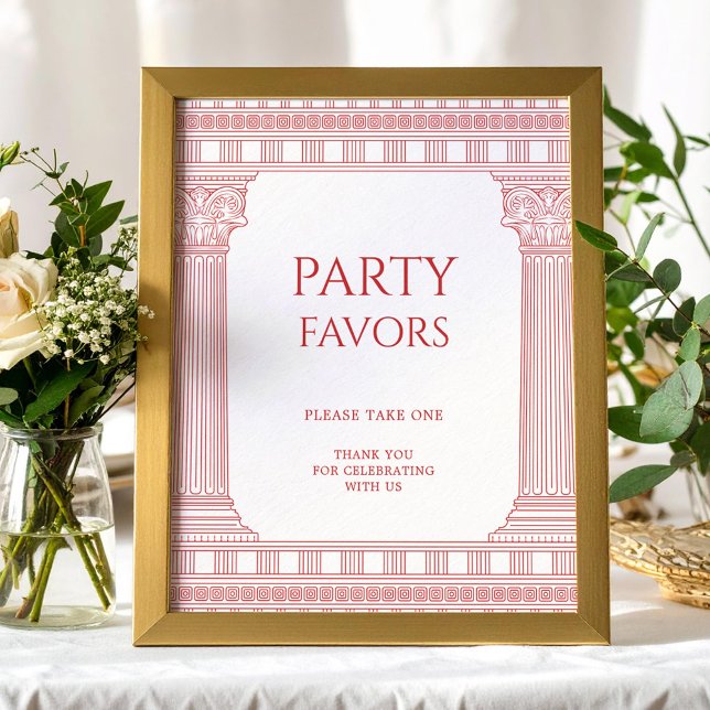 Party favours poster for goddess party (Creator Uploaded)