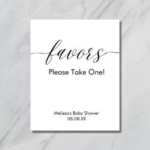 Party Favours Sign Modern Minimalist Simple 