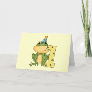 Party Frog 1st Birthday T-shirts and Gifts Card